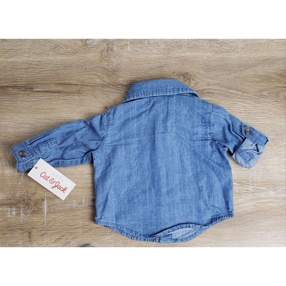 Baby Boy's Chambray Shirt & Jogger Two-Piece-Set - Picture 5 of 5